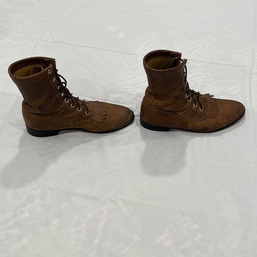 Diamond J Supply Co. Brown Leather Men's Lace up Boots